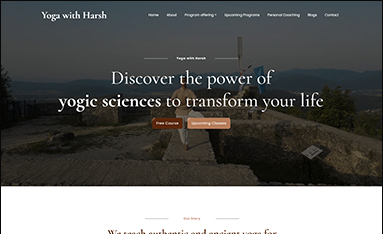 Homepage of Yoga With Harsh | Aquil Tech Labs