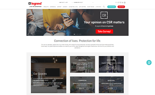 Homepage of Legrand | Aquil Tech labs