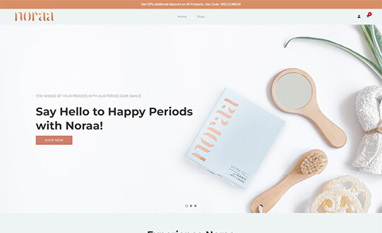Homepage of Nora Website | Aquil Tech Labs